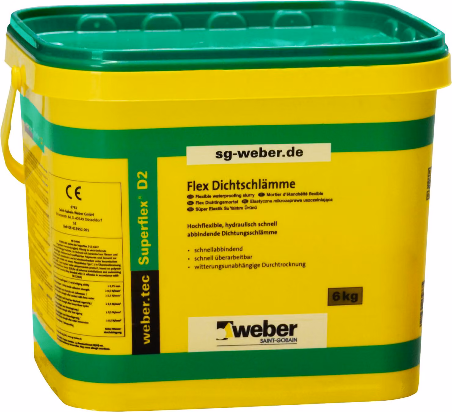 weber.tec Superflex D2 Flex Dichtungsschlämme 2k Abdichtung Flexdichtung 6kg