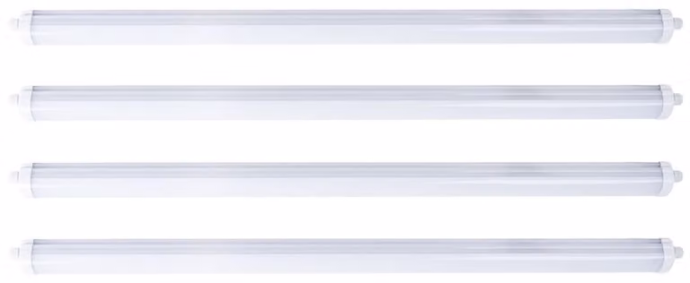 Set da 4 lampade a LED da incasso, bianco, IP65, luce bianca neutra, L 150 cm