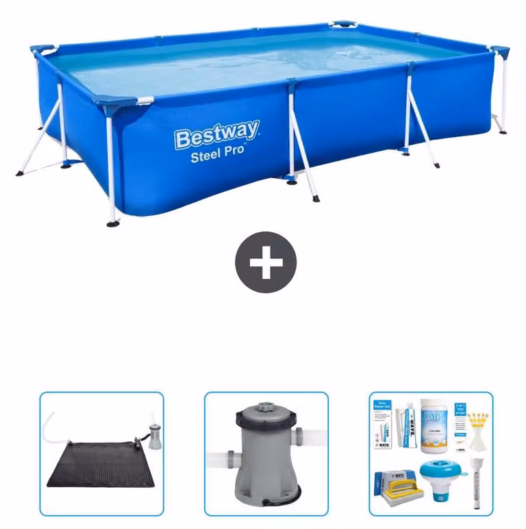 Bestway Steel Pro, piscina rettangolare - 300x201x66 cm - 4 pezzi - Modello S22719