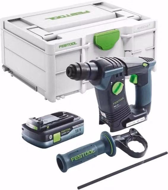 Tassellatore Festool BHC 18-Basic Grigio con Batteria da 4,0 Ah e Systainer SYS3 M 187
