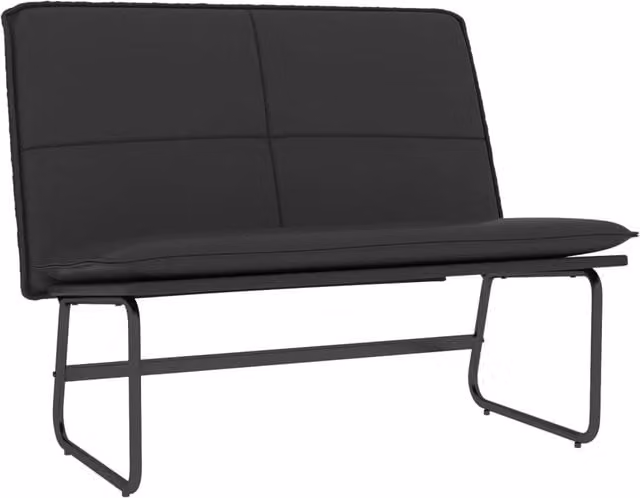 Panca 100 x 75 x 76 cm in similpelle nera 02_0010614
