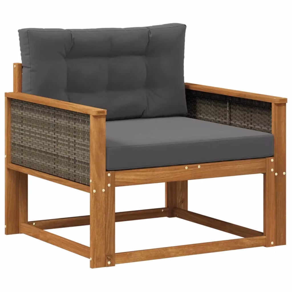 Divano centrale componibile per esterno DESIGN IN in legno di acacia con cuscini inclusi – 2
