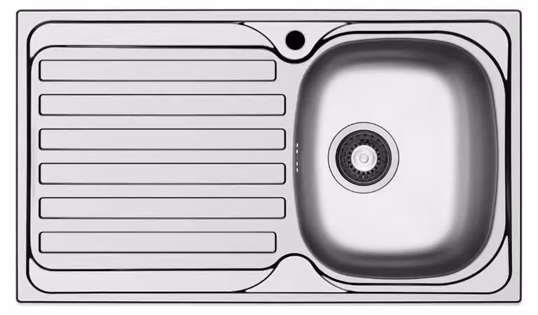 Lavello da incasso Adriatico861 monostampo 1 vasca e gocciolatoio sinistro inox