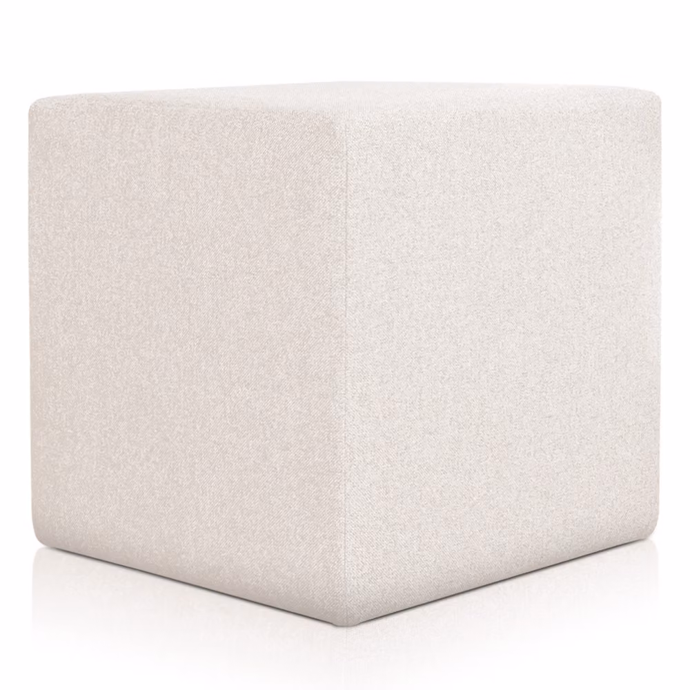 Pouf Rubino 53 x 53 cm Crema