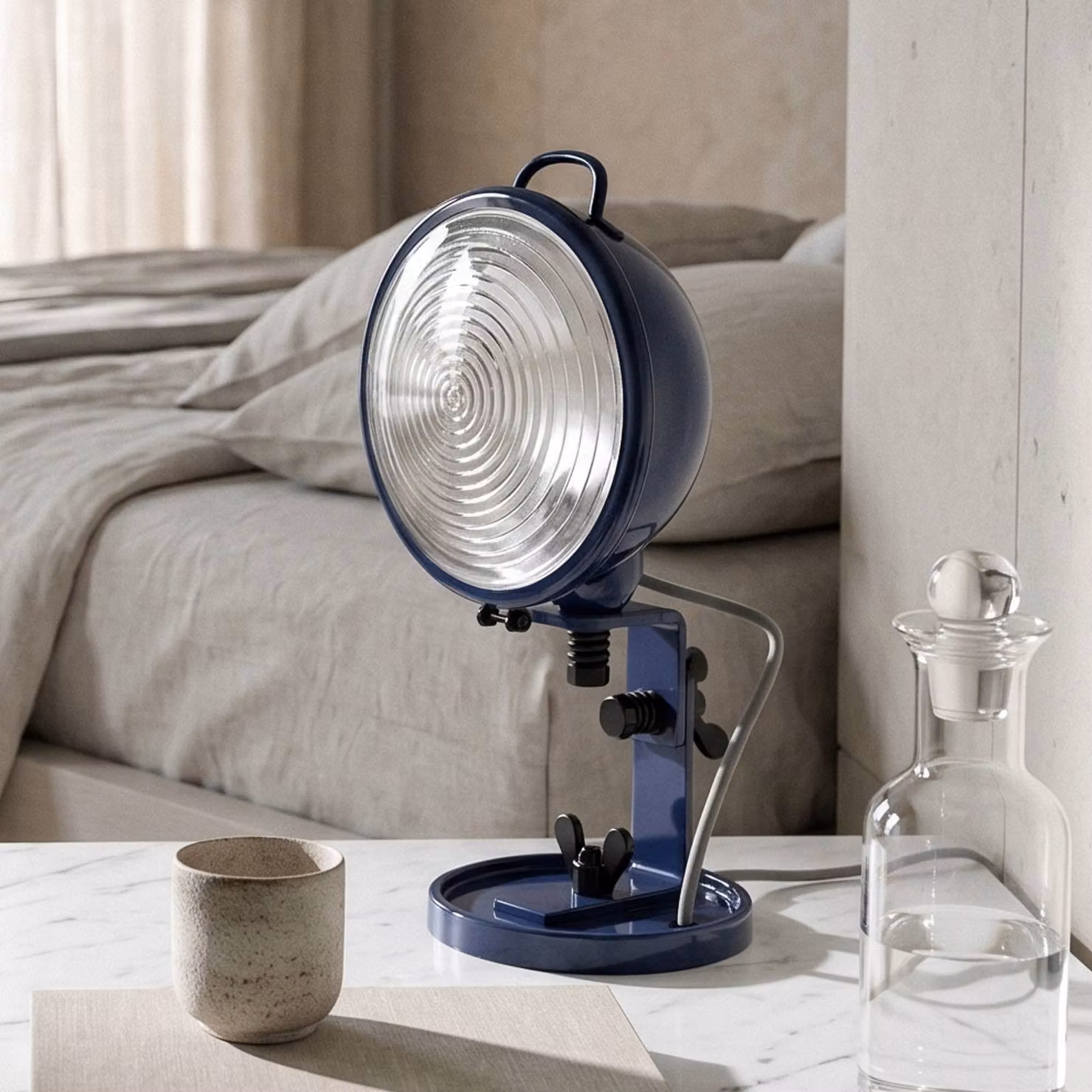 Aluminor Lampada da tavolo Jeep, Blu, Soggiorno / Sala da pranzo, Metallo, Design, Lampada da tavolo