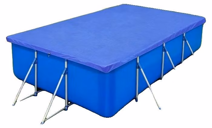Copertura per piscina, realizzata in polietilene al 100%, dimensioni 540x270 cm, peso 90 g/m², protegge da sporco e foglie, resistente