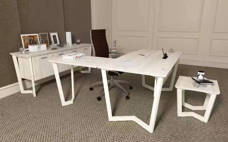 Schreibtisch Büro Kommode Eckschreibtisch Büro Garnitur Aktenschrank 3tlg.