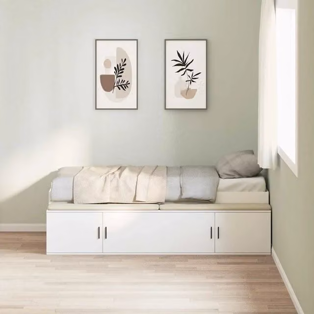 Struttura del letto Bianco 100 x 200 cm Legno ingegnerizzato 3335181