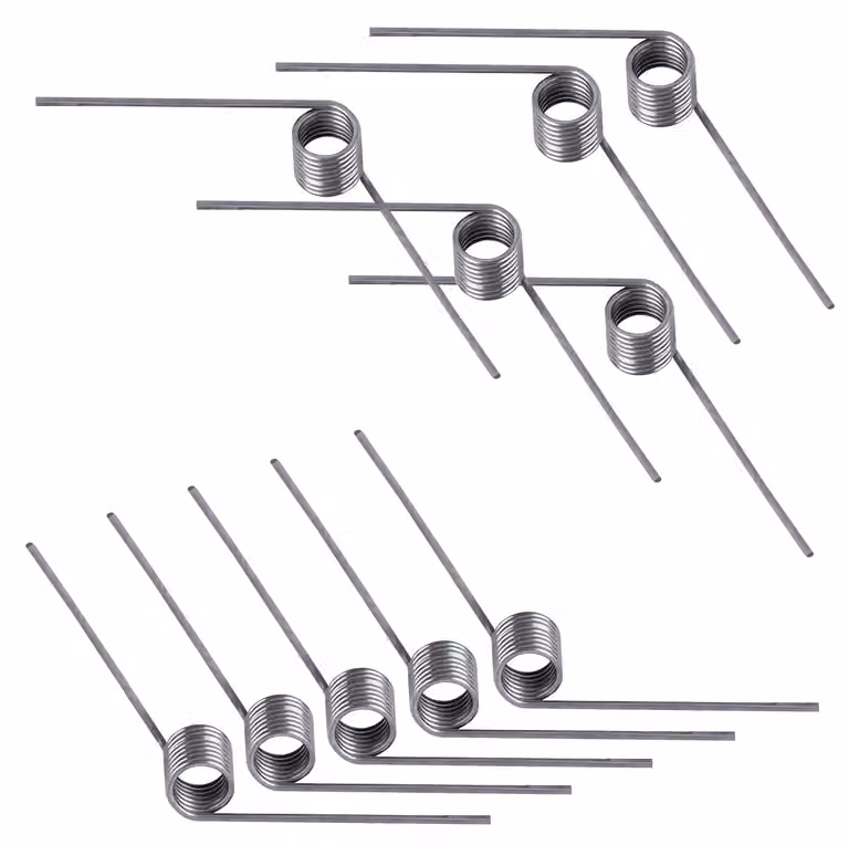 Molle a torsione, confezione da 10, acciaio inossidabile, 0,7 mm, 5 mm, 9 spire