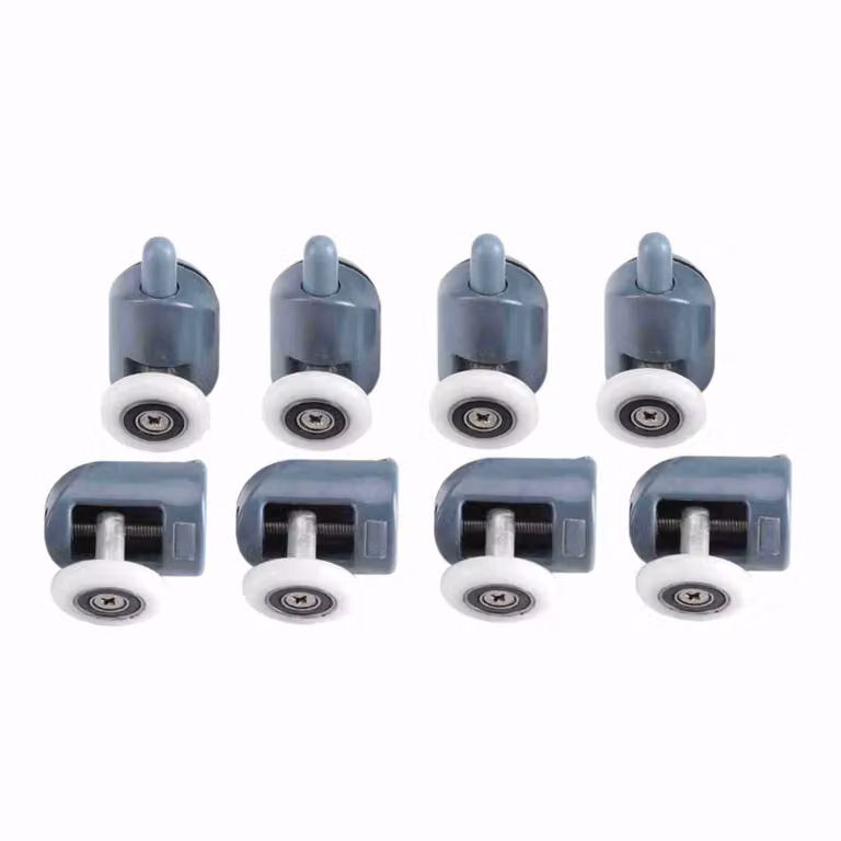 8 x doppio fondo superiore porta doccia rulli pulegge ruote corridori bagno ruota singola