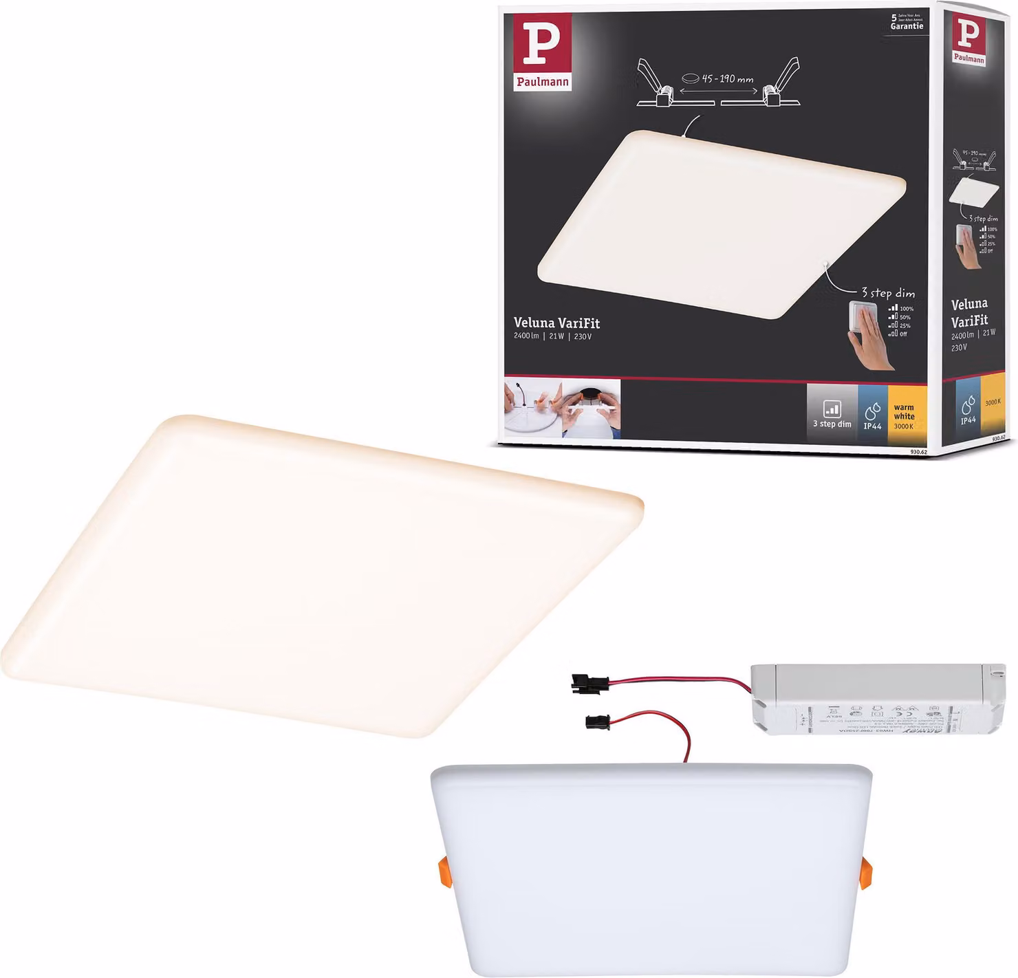 Paulmann VariFit LED pannello da incasso Veluna