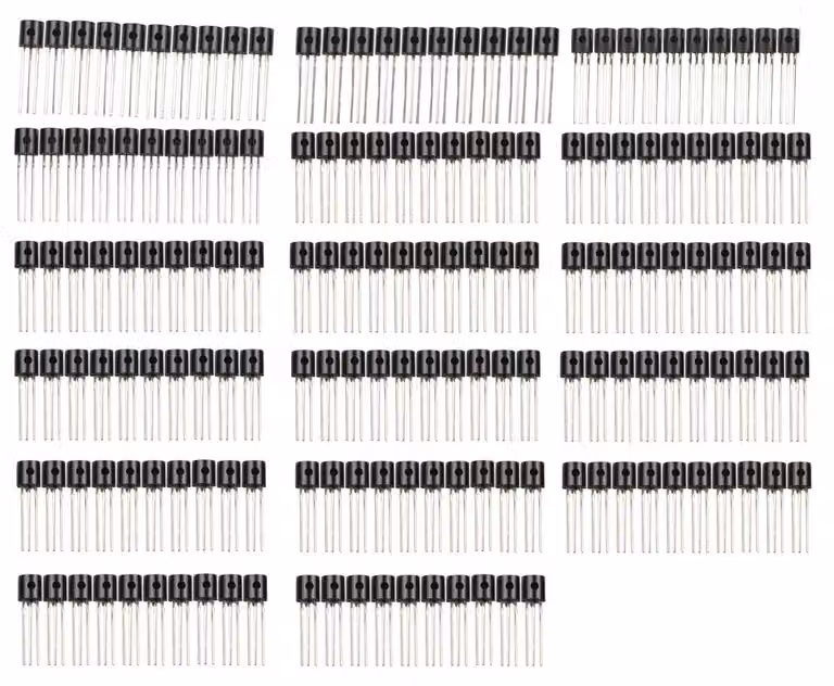 Assortimento di transistor TO-92, 17 modelli diversi, 170 pezzi ideali per progetti fai-da-te