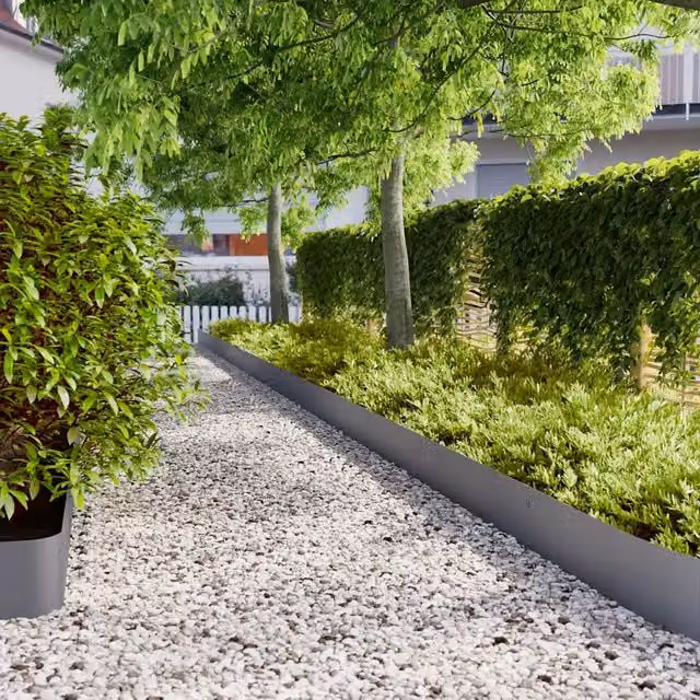 vidaXL Bordure per Prato Ornamentali in Acciaio Laminato a Freddo, Antracite, 30 pz