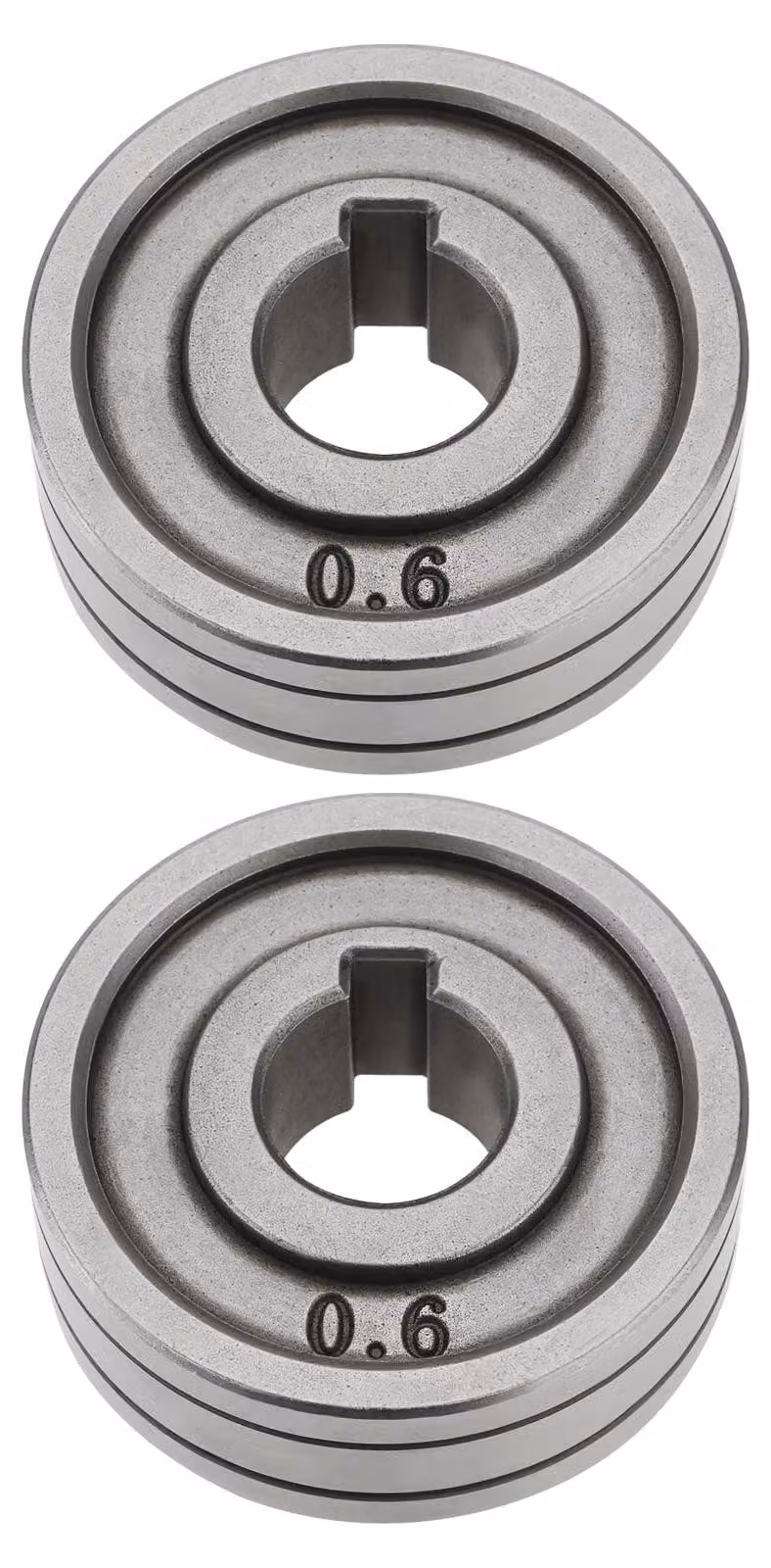 Rullo di alimentazione del filo da 30 mm per saldatura MIG, 2 pezzi, con scanalatura a V per filo da 0,6 mm/0,8 mm