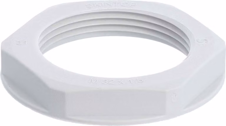 Controdado WISKA M32x1,5 GPA-M32 esagonale in poliammide (PA) colore grigio chiaro RAL 7035 - 1 pezzo