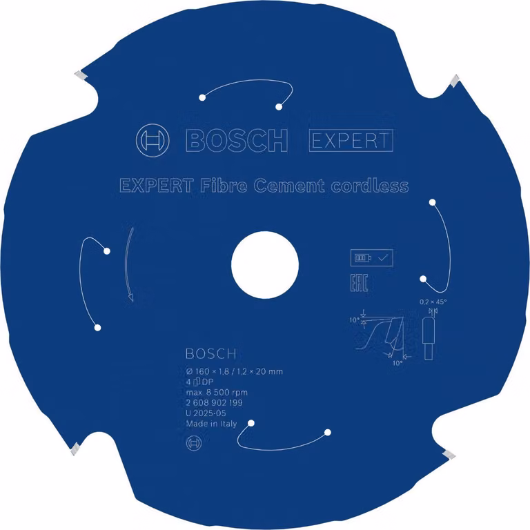 Lama circolare Bosch EXPERT per fibrocemento, 160x1,8x20 mm, Z4