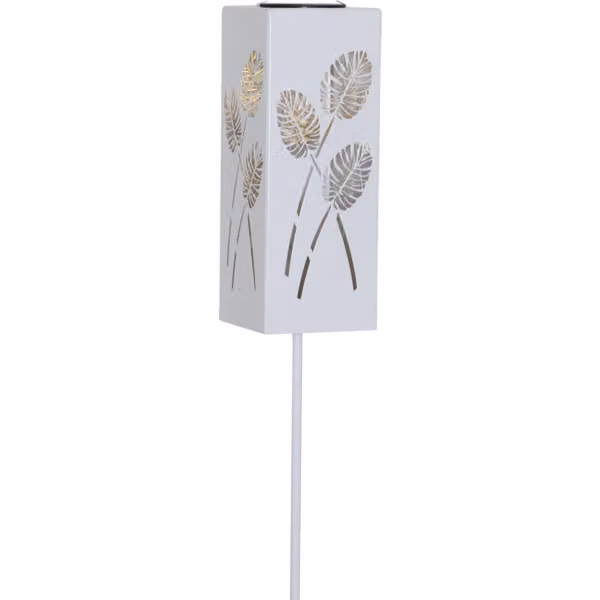 STAR Trading Asta solare a LED Albaleaf bianco/bianco caldo per esterni