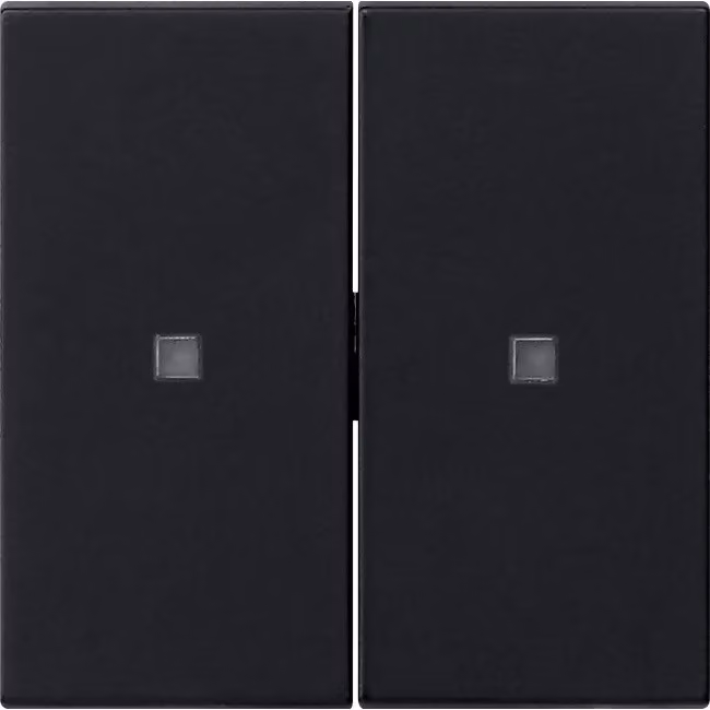 Gira interruttore a bilanciere 2f non stampato, sistema di comando 55, nero, codice 5369005