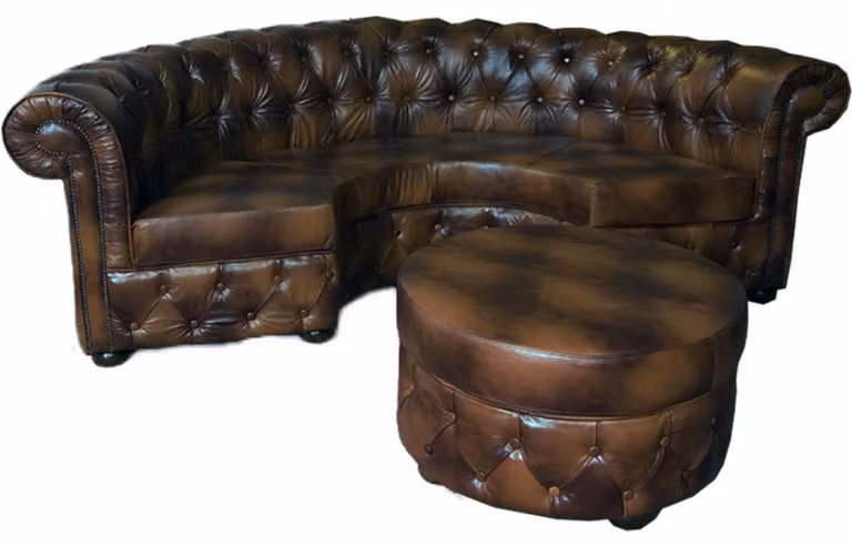 Rundsofa Sofa Couch Polster Rund Eck Chesterfield Sitz Ecksofa Eck Garnitur