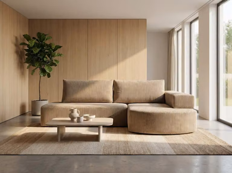 Elegante set di divani ARABELLA - beige, angolo destro
