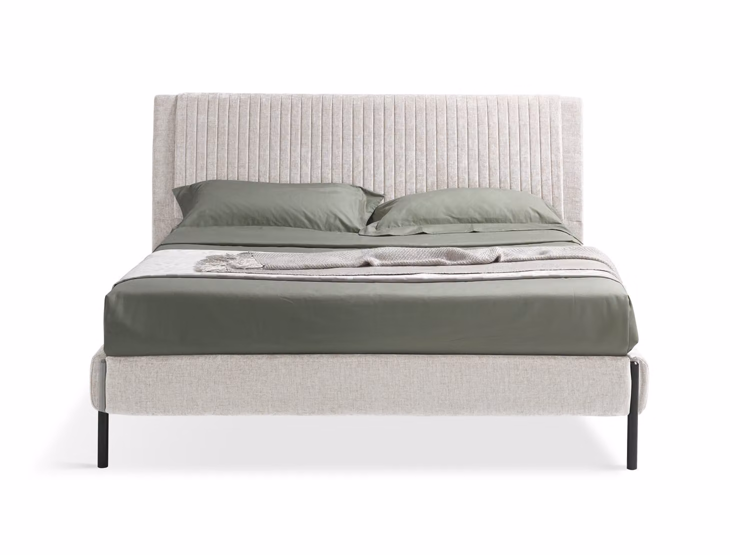Letto Matrimoniale in Velluto MIAMI Beige