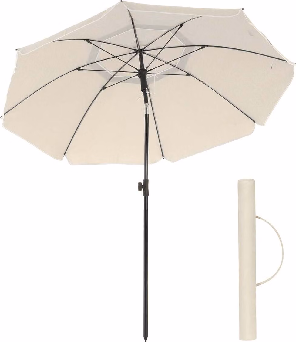 Ombrellone da spiaggia Rootz - Protezione solare - Protezione UV UPF 50+ - Diametro 1,8 m x Altezza 2,3 m