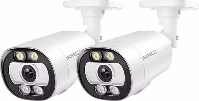 Telecamera KI POE, comunicazione bidirezionale, riconoscimento delle persone, 2 telecamere POE da 5 MP