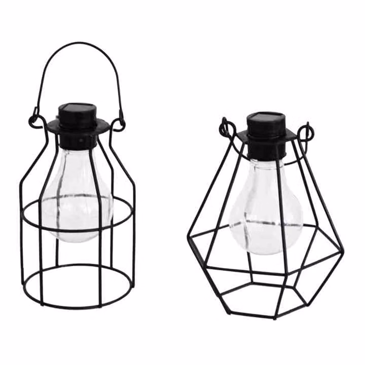 Kynast Garden Lampada solare a LED griglia nera 2 modelli con cella a bottone