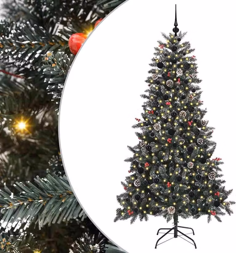 Albero di Natale artificiale con 300 LED Verde 180 cm
