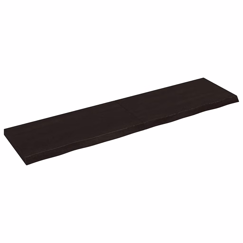Piano Tavolo in Rovere Massello con Bordo Naturale vidaXL, Marrone, L: 200 cm, P: 50 cm, H: 4 cm