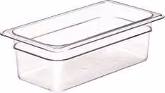 Bacinella per alimenti Cambro Gastronorm Mod. 1/3 Trasparente in plastica con coperchio sciolto 3,6 l