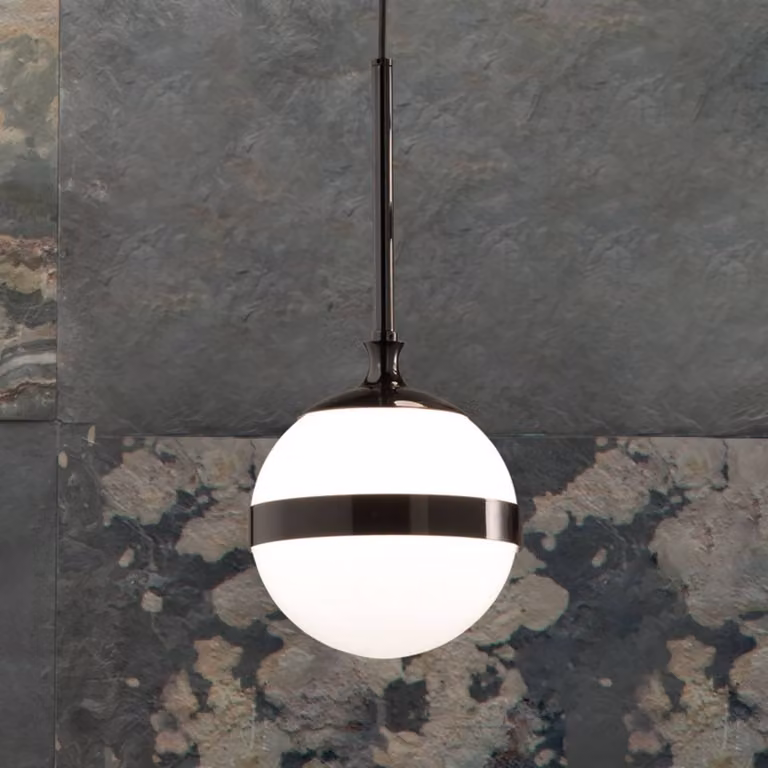 Vistosi Lampada a sospensione Peggy, dimmerabile, Nero, Soggiorno / Sala da pranzo, Vetro, Design, Lampada a sospensione