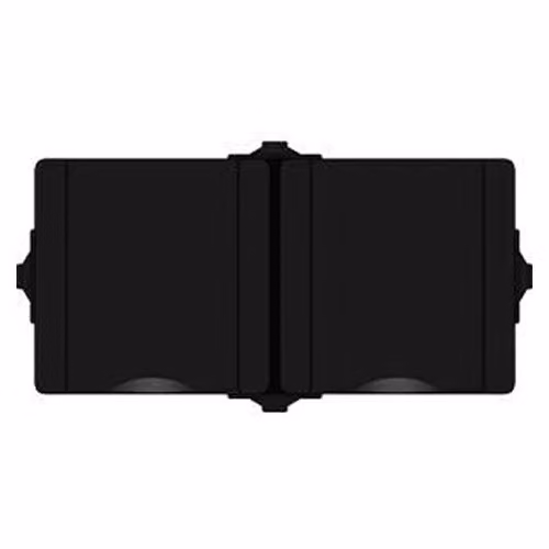 Presa a muro Kopp SWD con coperchio ribaltabile - doppia - orizzontale - resistente agli spruzzi d'acqua - nera