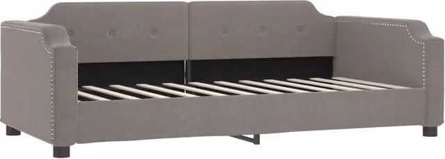 Letto singolo | Letto per adulti | Letto da Giorno Tortora 90x200 cm in Tessuto