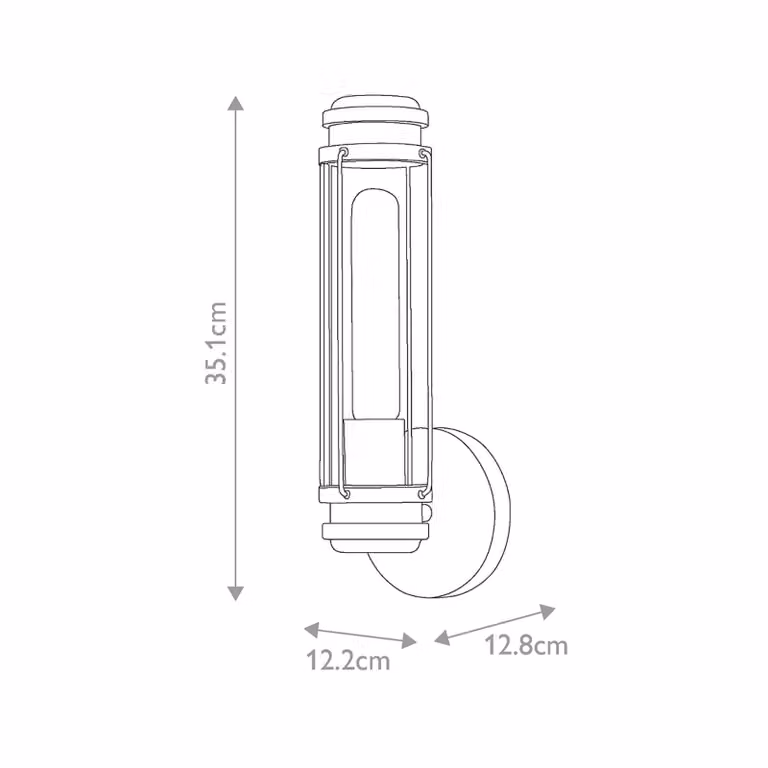 HINKLEY Applique da parete Masthead, dimmerabile, Chiaro / Trasparente, Bagno, Metallo, Moderno, Applique