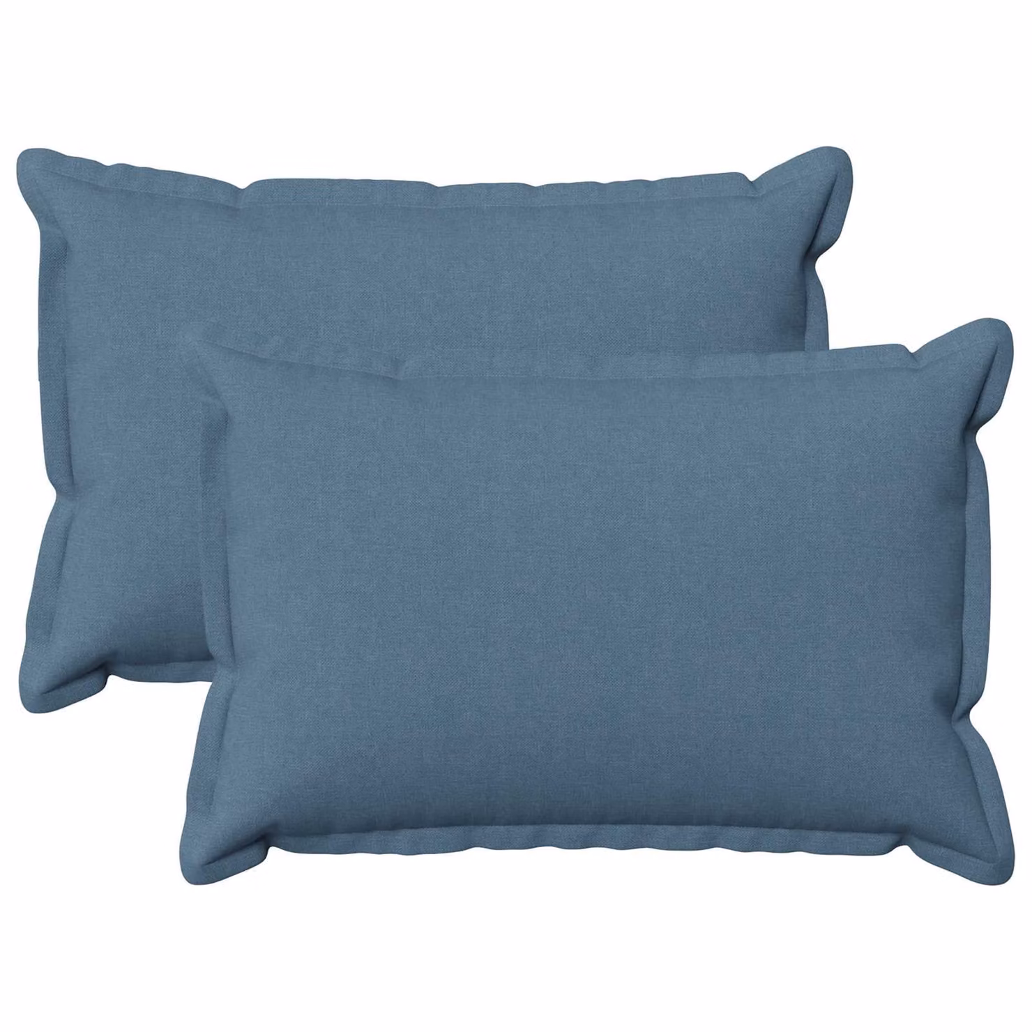 Set di 2 cuscini vidaXL HOUTEN blu jeans in lino con fodera lavabile