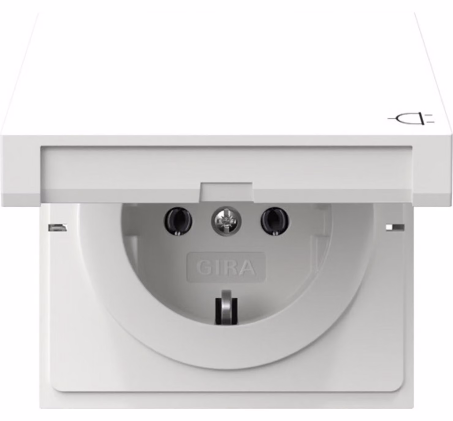 GIRA 445470 SCHUKO presa di corrente KD interruttore di superficie bianco puro (445470)
