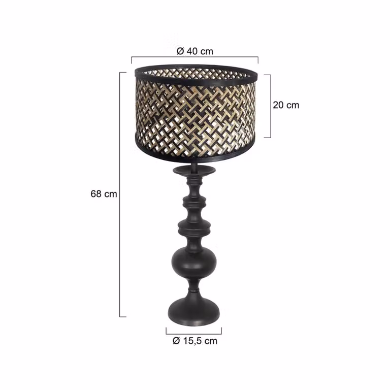 Steinhauer Lampada da tavolo Lyons, Nero, Soggiorno / Sala da pranzo, Legno, Lampada da tavolo
