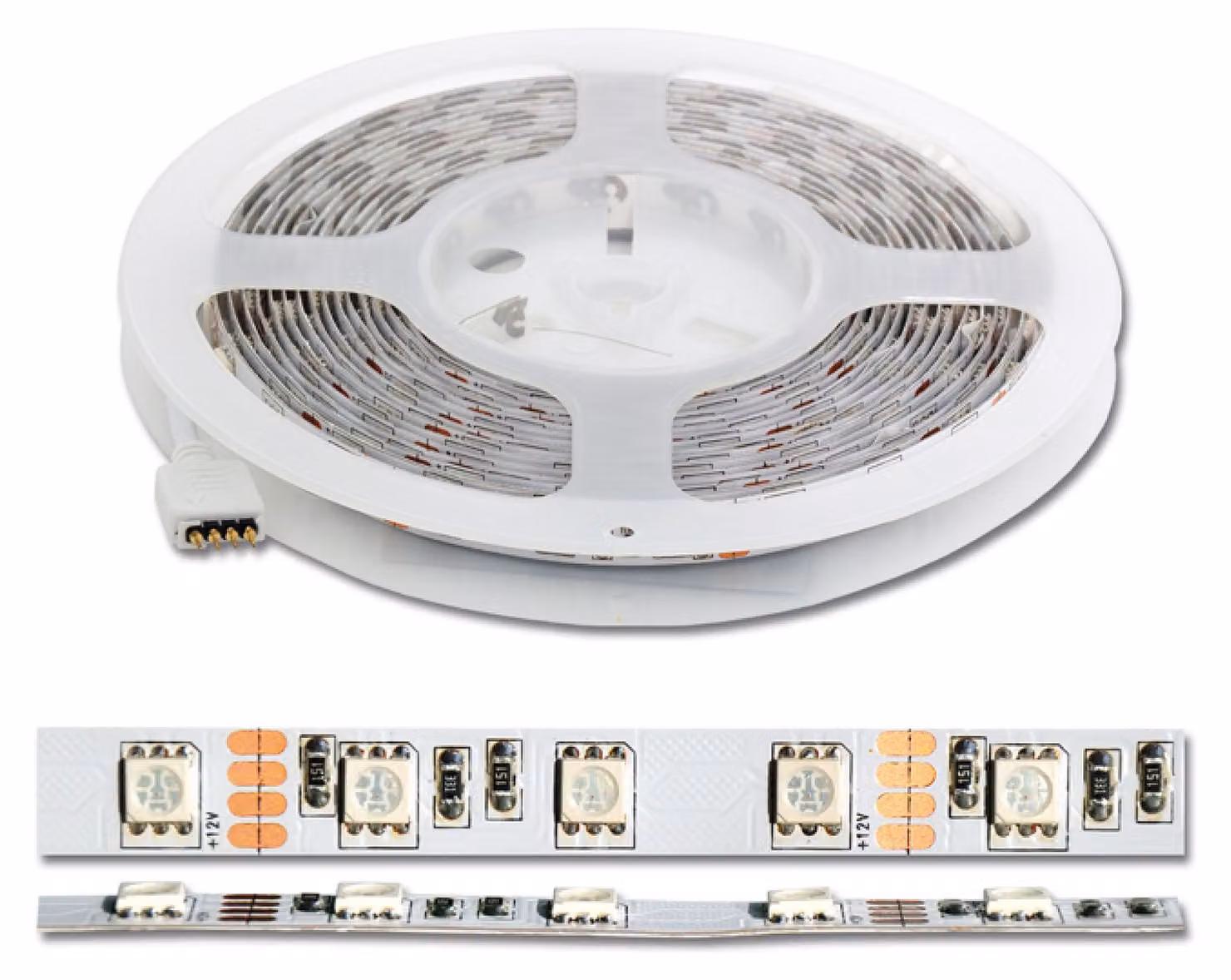 Ecolite Nastro LED DX-SMD5050-RGB/1,5M Set di LED con adattatore, 60xSMD/m, 1,5m, 1