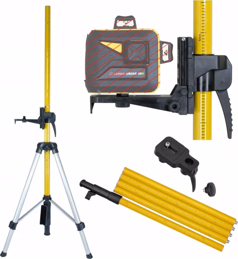 Asta telescopica Lamigo KR37 con scala graduata e treppiede