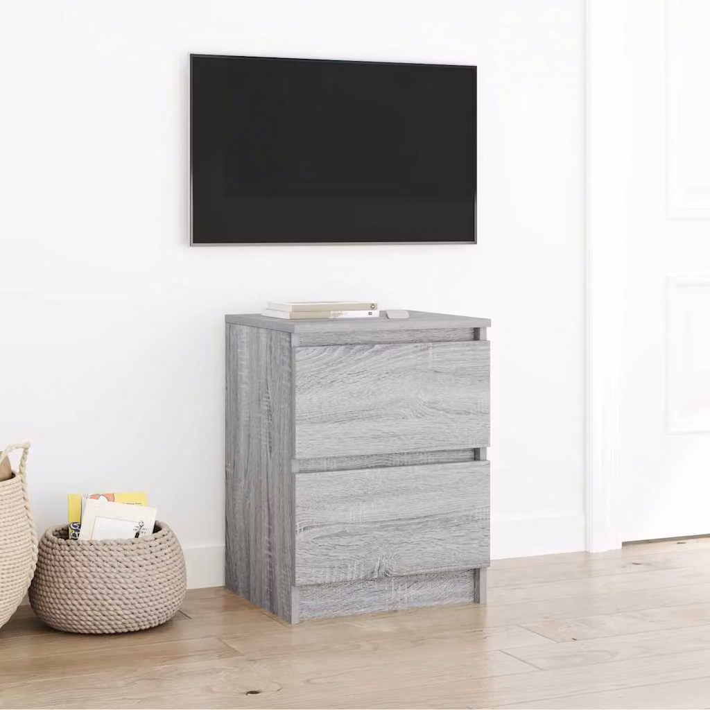 Mobile TV vidaXL in legno multistrato grigio sonoma L 40 cm, P 35 cm, H 54 cm
