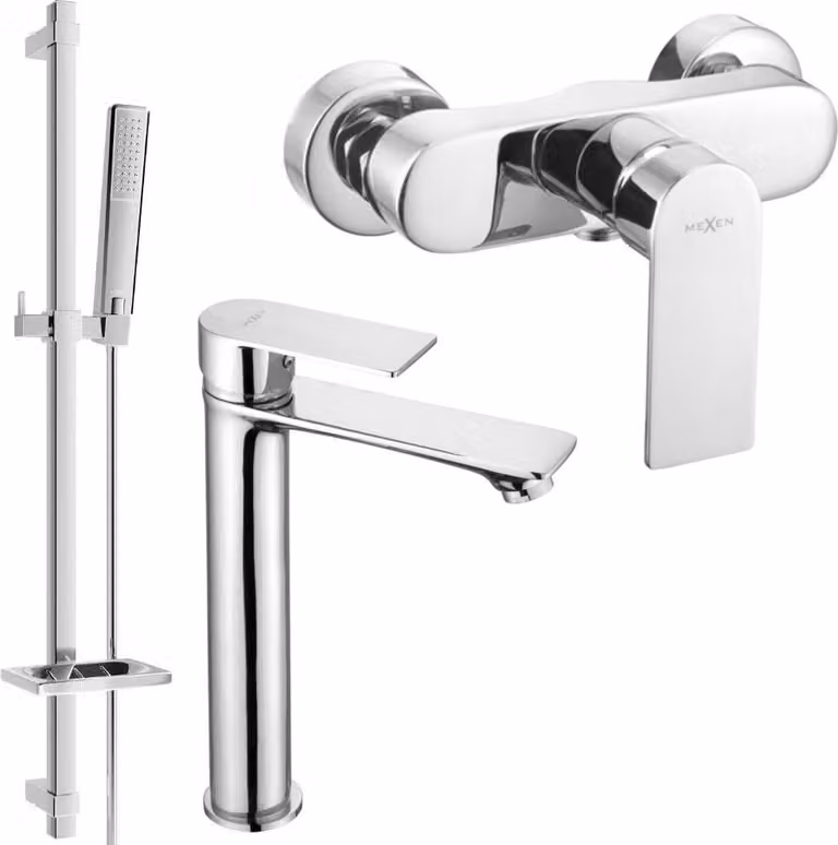 Mexen Royo DQ72 set doccia, cromo - 72214DQ72-00