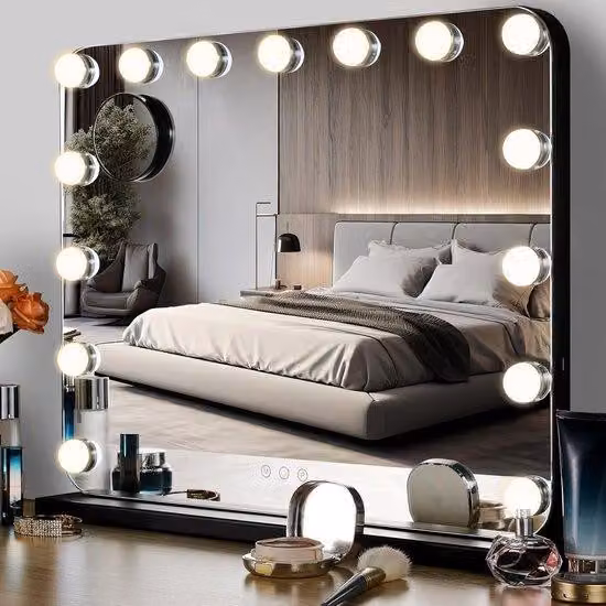 Specchio da trucco con luce a LED e funzione di regolazione dell'intensità luminosa