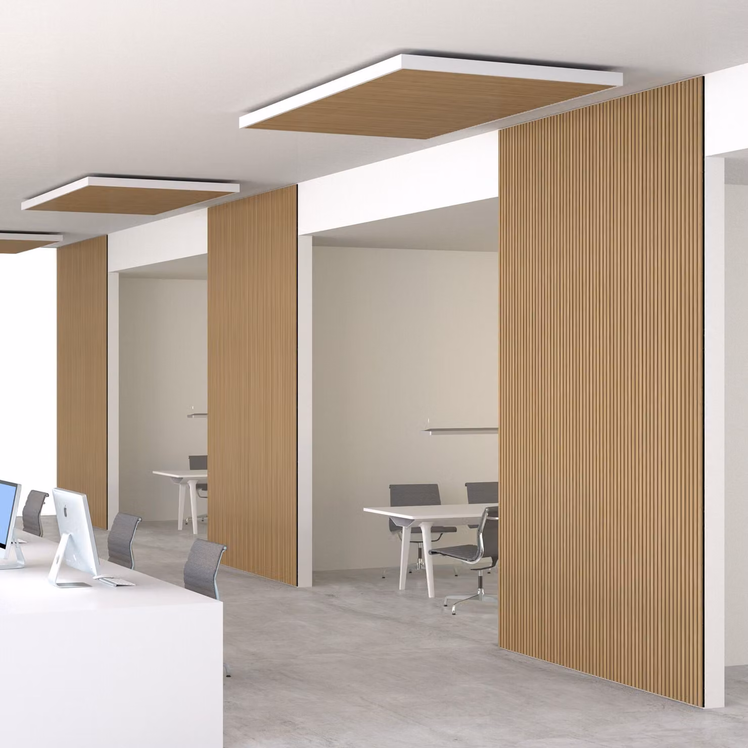 Pannelli acustici Sonic Wall II tectake in feltro effetto legno marrone L: 110.0 cm, H: 50.0 cm, P: 1.8 cm – 2