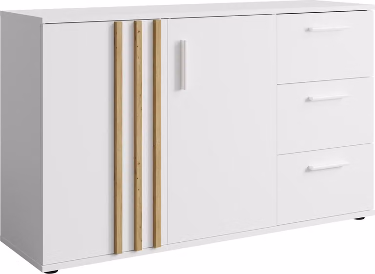 Cassettiera combinata VANADILO 3 - rovere artigianale / bianco
