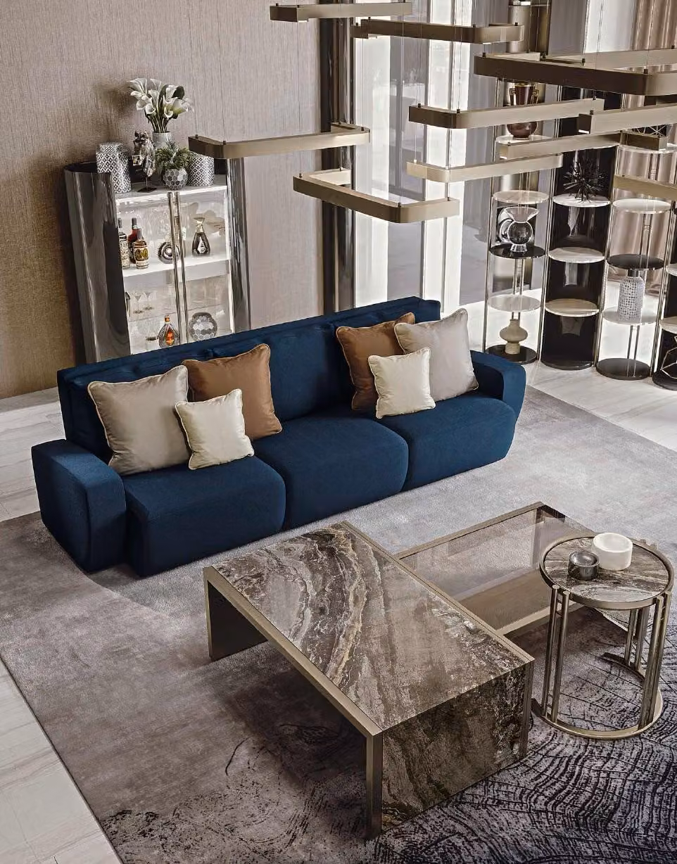 Sofa 3 Sitzer Couchtisch Glasmöbel Wohnzimmermöbel Sofa Möbel Italien Bizzotto