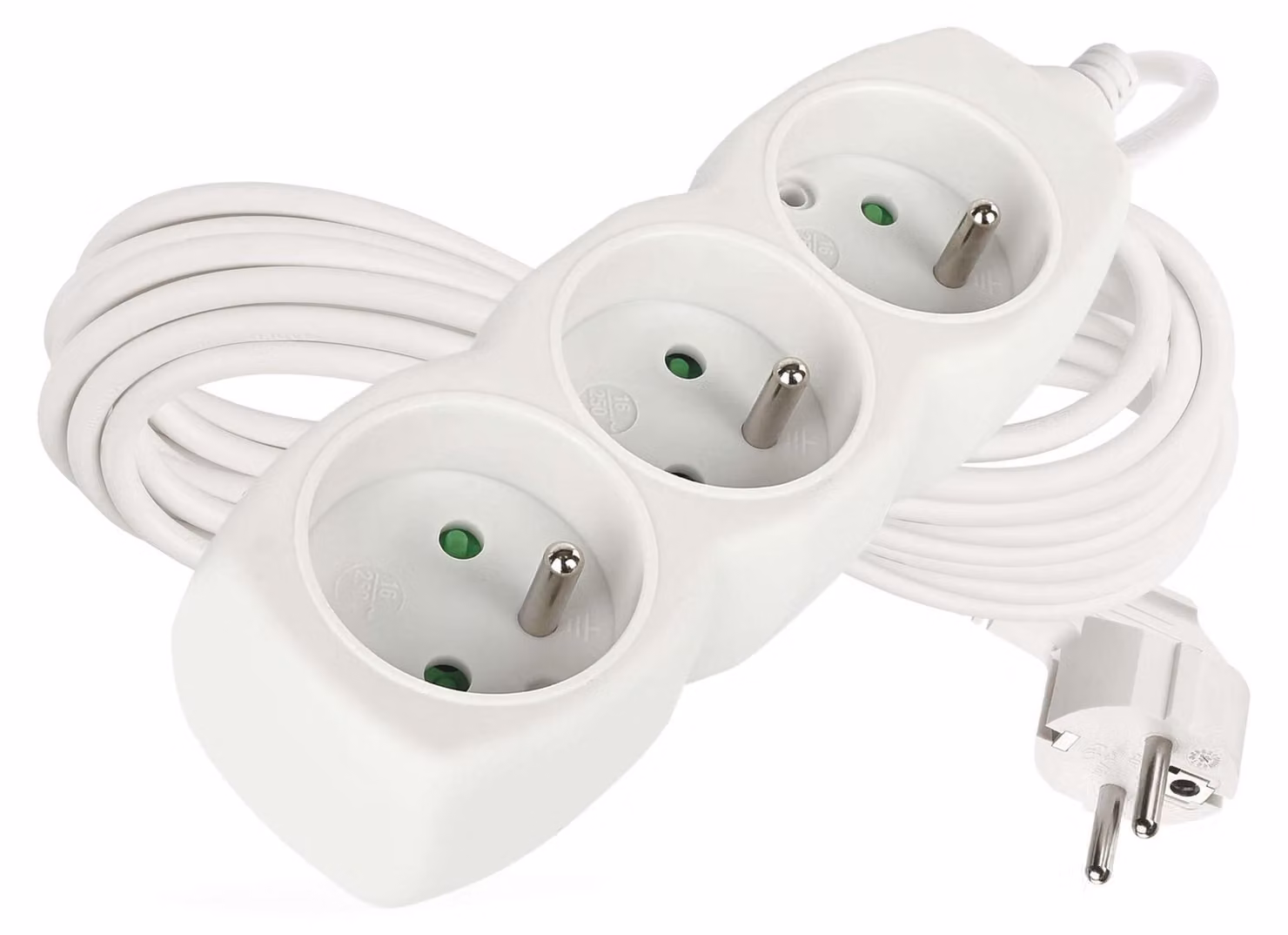 EMOS Cavo di prolunga 7 m / 3 prese / bianco / PVC / 1,5 mm2, P0317R
