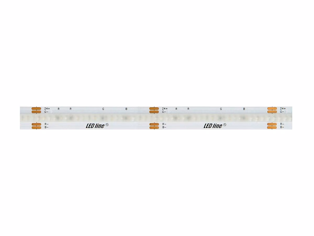 Striscia LED illuminante, luce continua - 5 metri, 24V, 16W per metro - RGB+CCT
