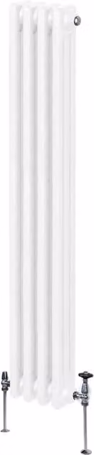 Termosifone Radiatore a 3 colonne per riscaldamento centralizzato verticale Bianco 150x20cm