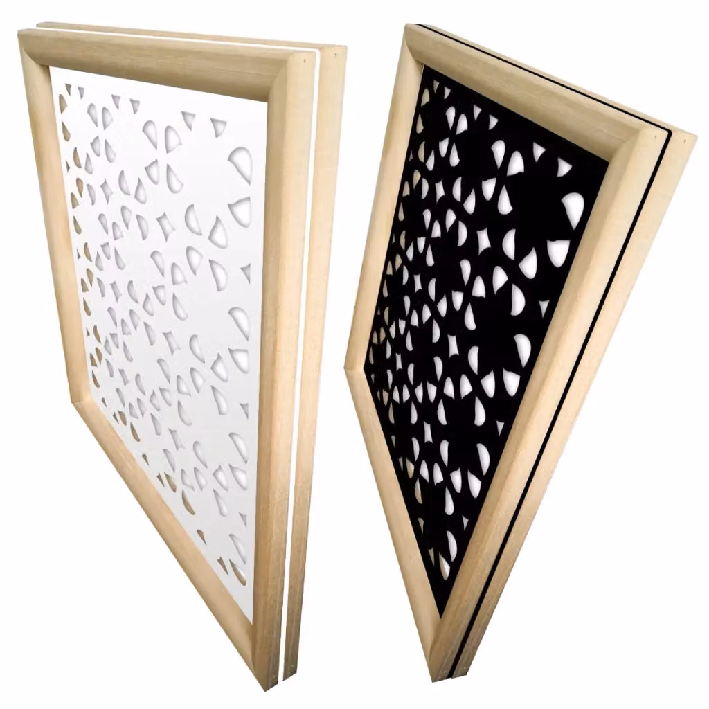 Moduli Decorativi PINCERS Signorbit in Legno e PVC, Colore Bianco, L/P/H: 98 x 98 x 98 cm – 2
